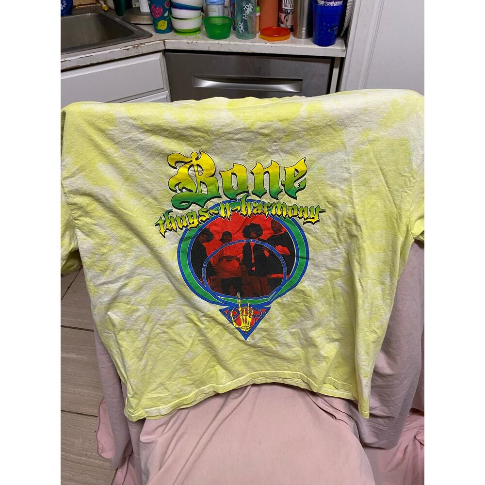 Yellow Bone Thugs N Harmony Yellow Tie-Dye Shirt Size Large